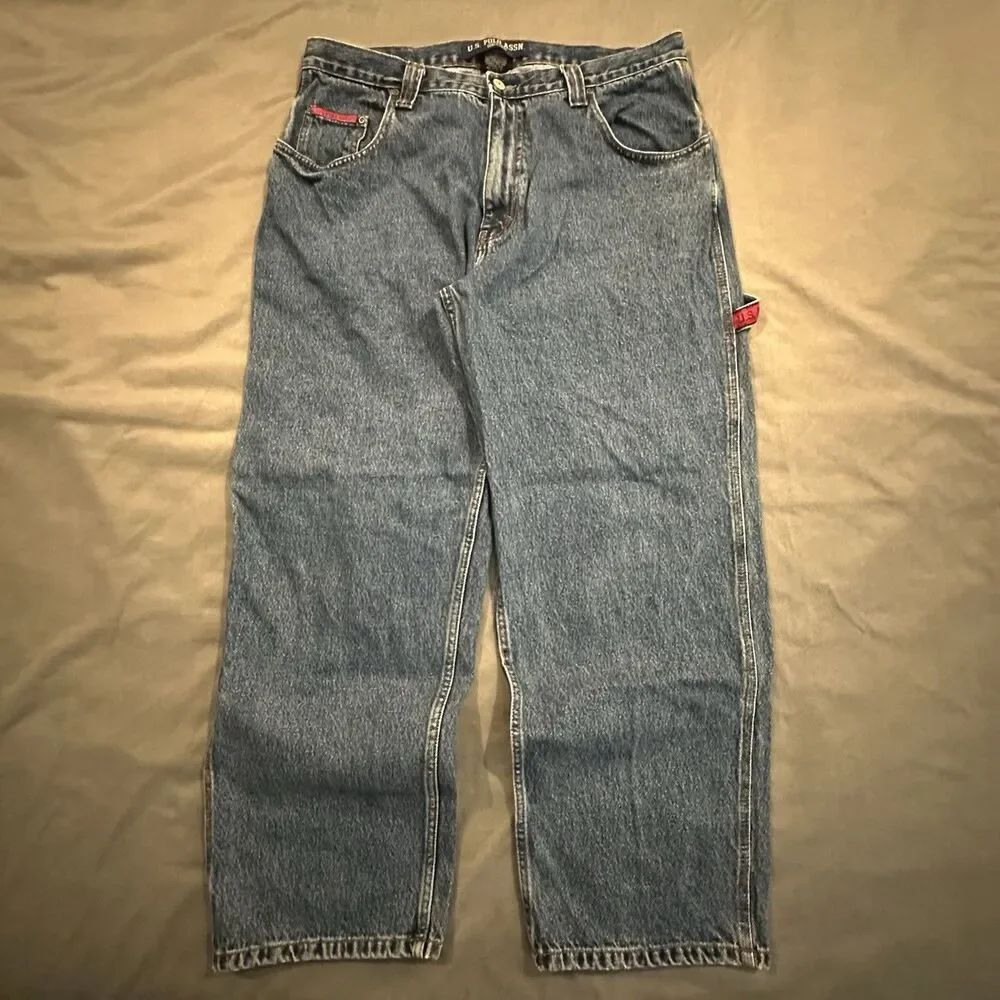 Vintage US Polo Assn Jeans Mens 38x30 Carpenter Relaxed Embroidered USA Y2K 00s